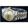 Image 6 : Rolex Two-Tone Champagne Diamond DateJust Men's Watch