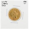 Image 1 : 1881-S $5 Liberty Head Half Eagle Gold Coin