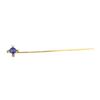 Image 1 : 0.25 ctw Sapphire and Diamond Stick Pin - 10KT Yellow Gold