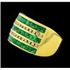 Image 1 : 1.50 ctw Emerald and Diamond Ring - 14KT Yellow Gold