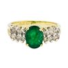 Image 2 : 1.80 ctw Emerald And Diamond Ring - 14KT Yellow Gold