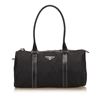Image 1 : Prada Black Nylon Leather Barrel Shoulder Bag