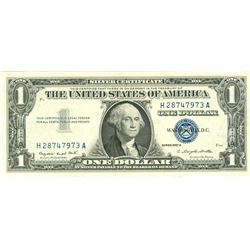 $1 XF/AV Silver Certificate Currency