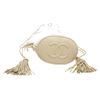 Image 4 : Chanel Beige Quilted Lambskin Leather Drawstring Tassel Small Shoulder Bag
