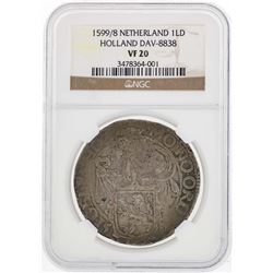 1599/8 Netherland 1 Lion Daalder Coin Holland DAV-8838 NGC VF20