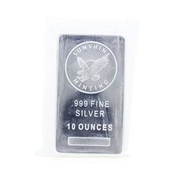 Sunshine Minting 10 Ounce .999 Fine Silver Bar