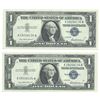 Image 1 : 1957 $1 Silver Certificate Currency Lot of 2