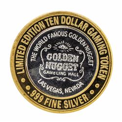.999 Silver Golden Nugget Las Vegas $10 Casino Limited Edition Gaming Token
