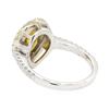 Image 3 : 0.96 ctw Yellow and White Diamond Ring - 14KT White And Yellow Gold
