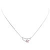 Image 1 : 0.30 ctw Pink Sapphire and Diamond Pendant with Chain - 14KT and 18KT White Gold