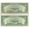 Image 2 : 1963 $5 Fine Red Seal Bill Lot of 2