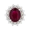 Image 2 : 6.50 ctw Ruby And Diamond Ring - 14KT White Gold