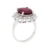 Image 4 : 6.50 ctw Ruby And Diamond Ring - 14KT White Gold