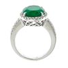 Image 3 : 4.44 ctw Emerald and Diamond Ring - 14KT White Gold