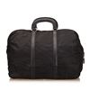 Image 3 : Prada Black Nylon Leather Double Handle Zipper Travel Duffle Bag