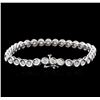 Image 2 : 14KT White Gold 2.32 ctw Diamond Tennis Bracelet