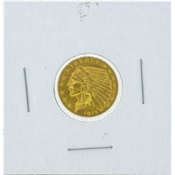 1913 $2 1-2 Indian Head Quarter Eagle Gold Coin BU