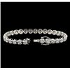 Image 3 : 18KT White Gold 9.66 ctw Diamond Tennis Bracelet