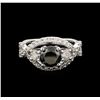 Image 2 : 2.60 ctw Black Diamond Ring - 14KT White Gold
