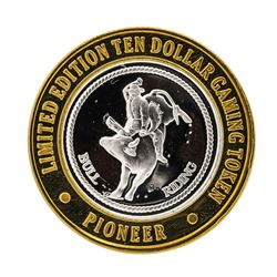 .999 Silver Pioneer Hotel & Gambling Hall $10 Casino Limited Edition Gaming Toke