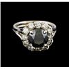 Image 2 : 4.42 ctw Black Diamond Ring - 14KT White Gold