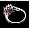 Image 3 : 2.52 ctw Ruby And Diamond Ring - 14KT White Gold