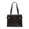 Image 1 : Gucci Black Smooth Leather Double Side Buckle Shoulder Bag