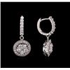 Image 2 : 14KT White Gold 3.26 ctw Diamond Earrings