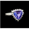 Image 1 : 14KT White Gold 3.30 ctw Tanzanite and Diamond Ring