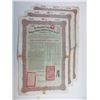 Image 1 : Kaiserlich Chinesische Tientsin-Pukow-Staatseisenbahn-Anleihe, 1908 Lot of 3 Issued Bonds