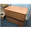 Image 2 : MAPLE U-SHAPED OFFICE SUITE WITH MAPLE 2 DRW. LATERAL FILE CABINET AND FILE PEDESTAL