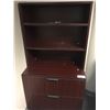 Image 1 : REMAINING CONTENTS OF OFFICE INC. 2 DRW. LATERAL FILE CABINET, BOOKSHELF AND 2 CHAIRS