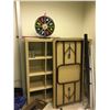 Image 2 : CONTENTS OF ROOM INC. 5 STORAGE RACKS, FOLDING TABLE AND MISC.