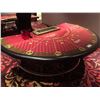 Image 2 : COMMERCIAL QUALITY 8 PLAYER BACCARAT TABLE WITH LOCKING CHIP TRAY AND DROP SAFE