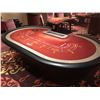 Image 2 : COMMERCIAL QUALITY 10 PLAYER  BACCARAT TABLE WITH LOCKING CHIP TRAY AND DROP SAFE