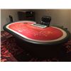 Image 2 : COMMERCIAL QUALITY 10 PLAYER  BACCARAT TABLE WITH LOCKING CHIP TRAY AND DROP SAFE