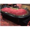 Image 2 : COMMERCIAL QUALITY 10 PLAYER  BACCARAT TABLE WITH LOCKING CHIP TRAY AND DROP SAFE
