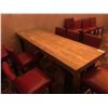 Image 2 : LARGE 7' WOODEN TOP BAR TABLE