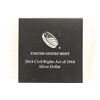 Image 3 : 2014-P CIVIL RIGHTS ACT OF 1964 UNC SILVER DOLLAR