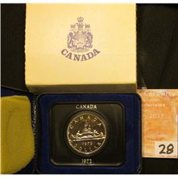 1972 Canada "Voyageur" Prooflike Dollar in original box of issue.