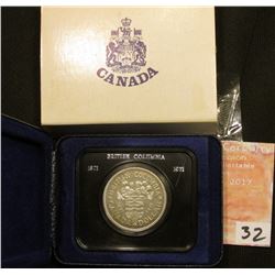 1871-1971 British Columbia encased Dollar in original box of issue. Brilliant Uncirculated.