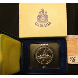 1972 Canada "Voyageur" Prooflike Dollar in original box of issue.