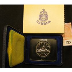 1972 Canada "Voyageur" Prooflike Dollar in original box of issue.