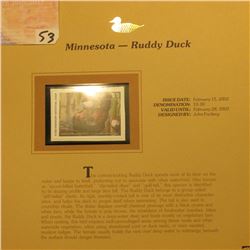 2002 Minnesota Waterfowl Stamp $5.00, Mint Condition in plastic sleeve with literature, unsigned. De