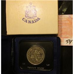 1871-1971 British Columbia encased Dollar in original box of issue. Brilliant Uncirculated.