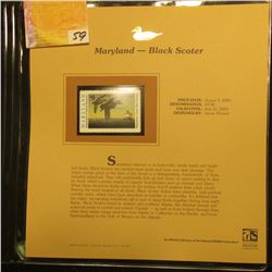 2002 Maryland Waterfowl Stamp $9.00, Mint Condition in plastic sleeve with literature, unsigned. Dep