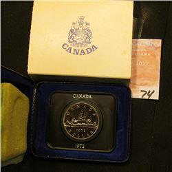 1972 Canada  Voyageur  Prooflike Dollar in original box of issue.