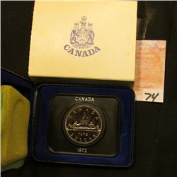 1972 Canada "Voyageur" Prooflike Dollar in original box of issue.