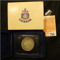 1871-1971 British Columbia encased Dollar in original box of issue. Brilliant Uncirculated.