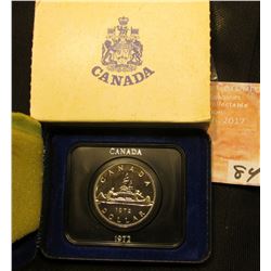 1972 Canada  Voyageur  Prooflike Dollar in original box of issue.